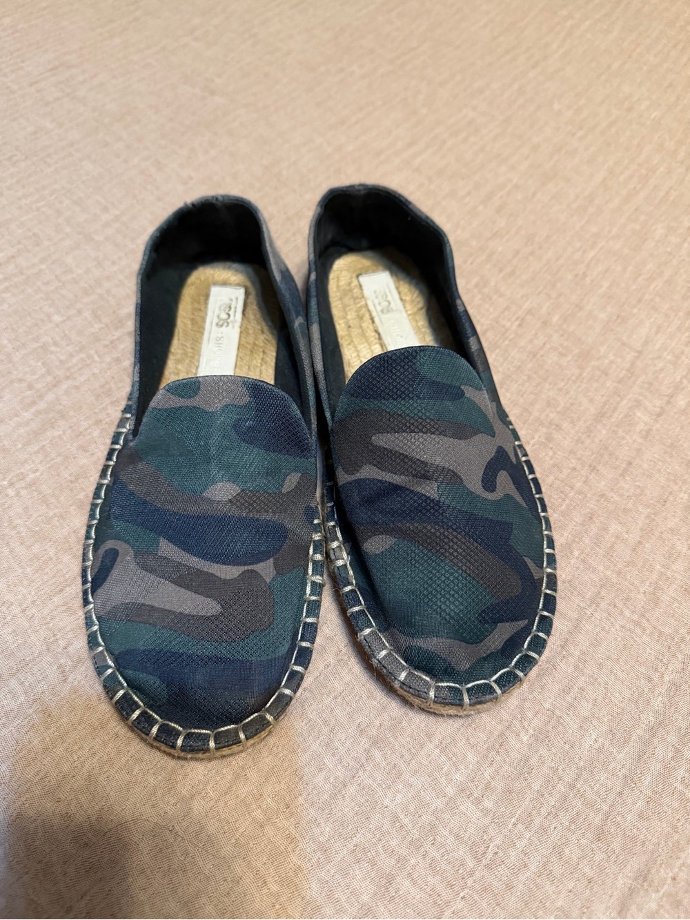 Camo Espadrille Slip-Ons by ASOS - Green & Black - Picture 2 of 6